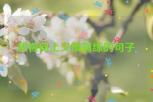 积极向上又很简练的句子