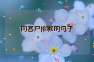 向客户催款的句子