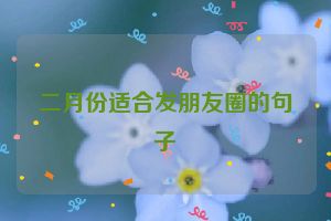 二月份适合发朋友圈的句子