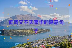 低调又不失奢华的深意句子