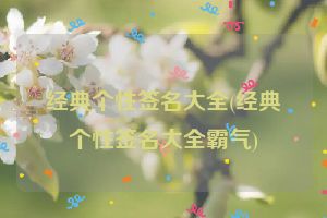 经典个性签名大全(经典个性签名大全霸气)