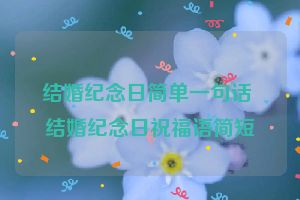 结婚纪念日简单一句话 结婚纪念日祝福语简短