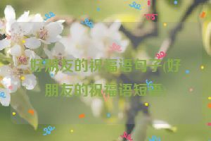 好朋友的祝福语句子(好朋友的祝福语短语)