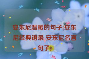 安东尼温暖的句子(安东尼经典语录 安东尼名言句子)