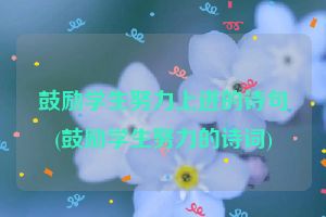 鼓励学生努力上进的诗句(鼓励学生努力的诗词)