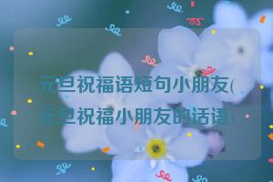 元旦祝福语短句小朋友(元旦祝福小朋友的话语)