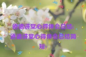 道德讲堂心得体会总结(道德讲堂心得体会总结简短)