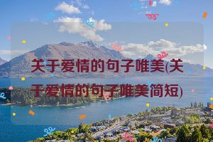 关于爱情的句子唯美(关于爱情的句子唯美简短)