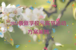 2023最新学校元宵节活动方案策划