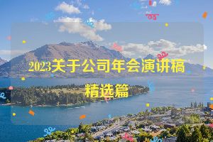 2023关于公司年会演讲稿精选篇
