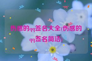 伤感的qq签名大全(伤感的qq签名简洁)
