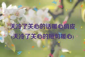 天冷了关心的话暖心俏皮(天冷了关心的短句暖心)