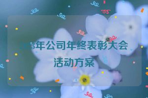 2023年公司年终表彰大会活动方案