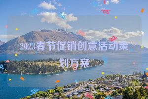 2023春节促销创意活动策划方案