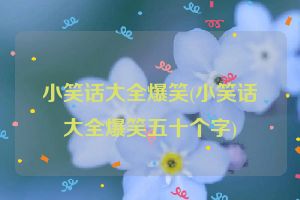 小笑话大全爆笑(小笑话大全爆笑五十个字)