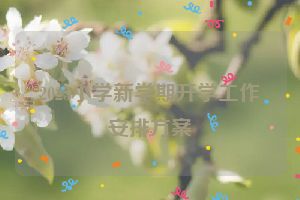 2023小学新学期开学工作安排方案