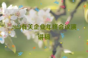 2023有关企业年终会议演讲稿