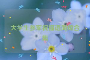 大学生参军祝福语简短合集