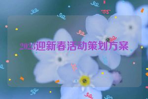 2023迎新春活动策划方案