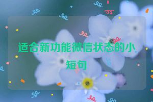 适合新功能微信状态的小短句