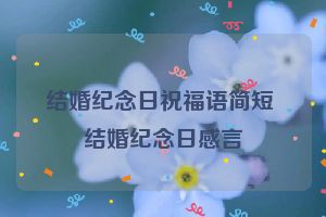 结婚纪念日祝福语简短 结婚纪念日感言