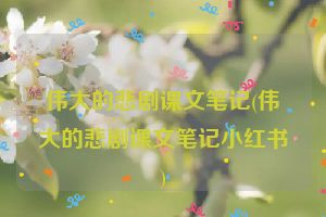 伟大的悲剧课文笔记(伟大的悲剧课文笔记小红书)