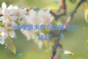 2023年最火年会致辞发言稿篇