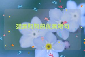 赞美妈妈的优美短句