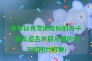 新年适合发朋友圈的句子(新年适合发朋友圈的句子和图片可爱)
