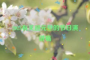 2023有关迎元旦的节日演讲稿