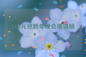 2023元旦跨年晚会演讲稿