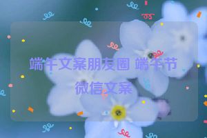 端午文案朋友圈 端午节微信文案