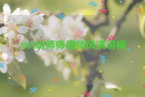 2023幼师师德师风演讲稿