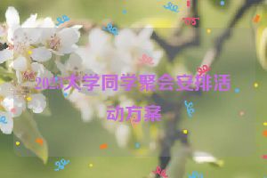 2023大学同学聚会安排活动方案