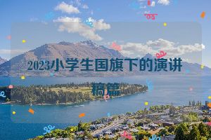 2023小学生国旗下的演讲稿篇