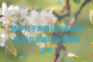跨年句子致自己的话朋友圈 朋友圈跨年语句简短走心