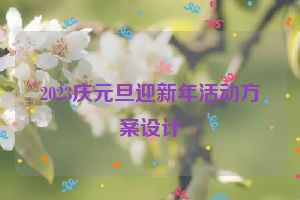 2023庆元旦迎新年活动方案设计