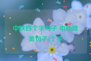 中秋四个字句子 中秋唯美句子4个字