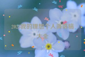 2023我的理想个人演讲稿大全