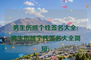 男生伤感个性签名大全(男生伤感个性签名大全简短)