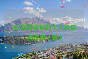 2023宣传委员的个人竞选演讲稿（篇）