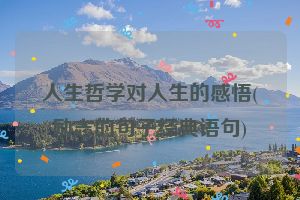 人生哲学对人生的感悟(励志的句子经典语句)