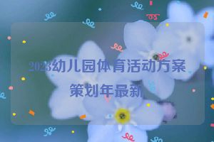 2023幼儿园体育活动方案策划年最新