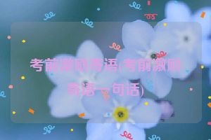 考前激励寄语(考前激励寄语一句话)