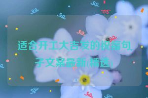 适合开工大吉发的祝福句子文案最新(精选)