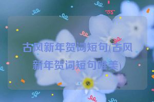 古风新年贺词短句(古风新年贺词短句唯美)
