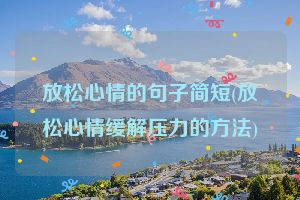 放松心情的句子简短(放松心情缓解压力的方法)