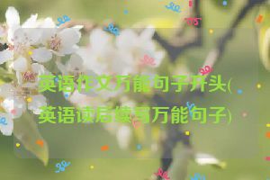 英语作文万能句子开头(英语读后续写万能句子)