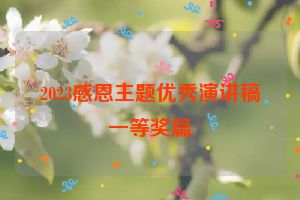 2023感恩主题优秀演讲稿一等奖篇