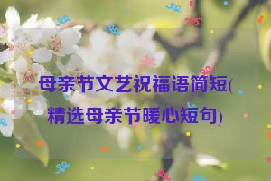 母亲节文艺祝福语简短(精选母亲节暖心短句)